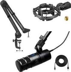 Audio Technica AT2040USB Dynamic Mic with AT8700J Arm AT8458a Mount