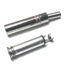 1/4 Inch Ts Female Jack 1/4 Cable Connector For Microphone And Guitar 6.35mm Mo