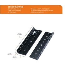 3U Vertical Rack Rail Pair Kit DIY Rack Rails Kit, 12-24 Screws Included to Moun