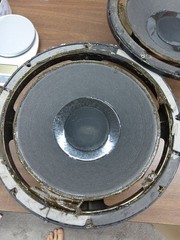 Pair Matched 12 In Woofers Mass Weighted Cones Need Reedged! Pro Drivers