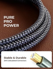 Printer Cable,Nylon Braided High-Speed USB 2.0 MIDI Cable Printer Cord to Com…