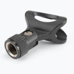 One-Hand Clutch Tripod Mic Stand + Universal Elliptical Rubber Microphone Clip