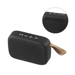 Sleek Black and Grey Wireless Speaker with HIFI Sound and TF Card Support
