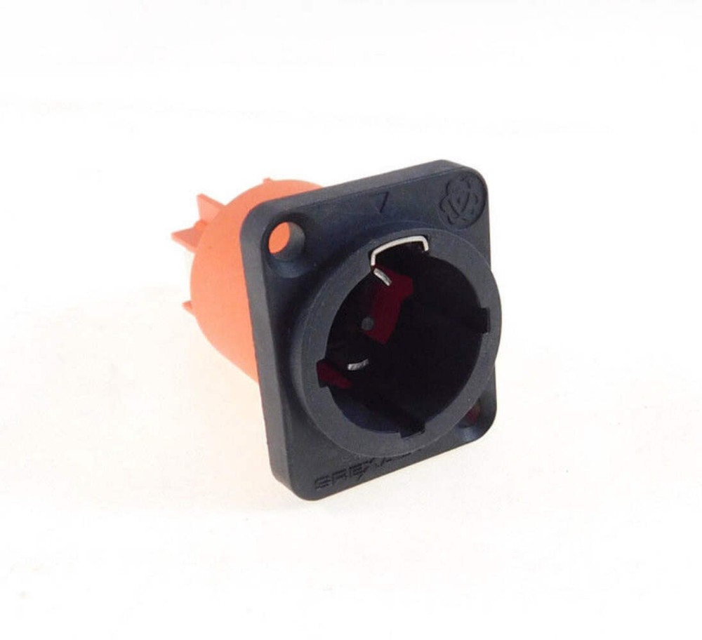 SVP598M- P Male Locking Panel Mount Connector mates with Neutrik Powercon True 1