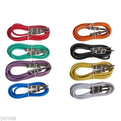 8 pack colored 6 ft foot 1/4 TRS stereo shielded balanced audio patch cable cord