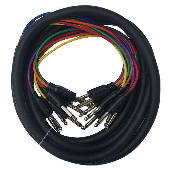 Cable Up CU/SU203 10′ 1/4″ TS Male to 1/4″ TS Male Audio Snake (8-Channel)