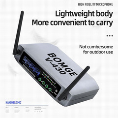 Pro 4-Channel Wireless Microphone System with 4 Handheld Mics, 200Ft Range