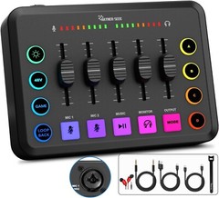 Hayner Seek Audio Mixer H1 – 48V Phantom Power for Podcast/Recording/YouTube NEW