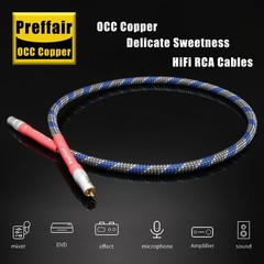 Audiophile OCC HiFi Coaxial Cable+RCA Plugs 75 Ohm Digital Wire Audio DAC Cord