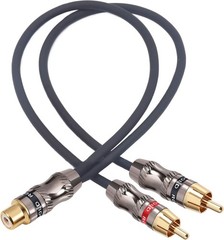 Devinal RCA/Phono Splitter Cable RCA Female to Dual Male Gold Plated F-2M_