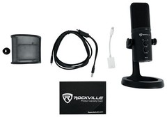 Rockville ROCK-STREAM PRO Gaming Streaming Recording Dual Pattern USB Microphone