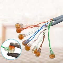 200PCS Waterproof Gel-Filled Orange Clear Button Telephone Wire K1 Connector