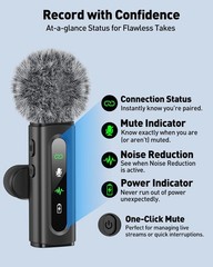 USB C Lavalier Microphone Wireless Mini Mic for Type-C Android Phone/Tablet/P…