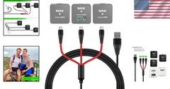 4ft 3-in-1 USB C Cable for Fast Charging Rode Wireless Go II – Durable Design