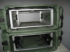 Rackmount 04U x24 ECS Legacy Composite Shock Mount Shockmount Case Green G/F