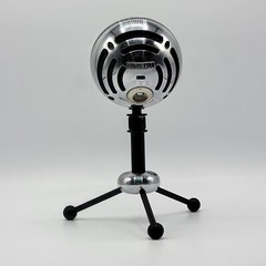 Blue Snowball USB Microphone For PC & MAC Brushed Aluminum Silver Chrome