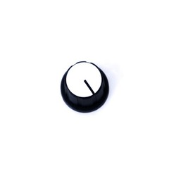 PixelGear Black Knob with White Cap with Line for Rane HC-6, MP-24, PE-15, SM-26