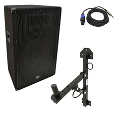 Harmony Audio HA-V15P DJ 15″ 900W PA Speaker Speakon to 1/4″ Cable & Wall Mount