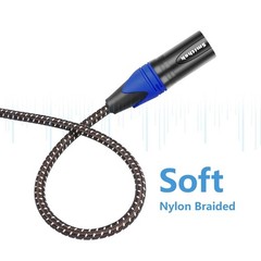 2Pack 1/4 to XLR Cable,Heavy Duty Nylon Braided,Gold Plated Plug,Balanced 1/4…