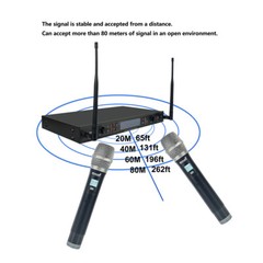 4-Channel Audio Mixer Effects Processor Recording Mixing,Handheld UHF Microphone