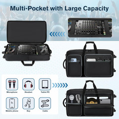 DJ Case with Wheels Compatible with DDJ FLX10/1000/1000SRT/REV7/REV5/SCLIVE 4…