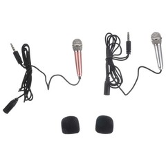 2Pcs Durable Mini Mic for Phone Live Broadcast Singing Assorted Colors