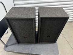 Pro Audio Studio Monitor Speakers Pair Carpeted 3-Way PA Loudspeakers 250W