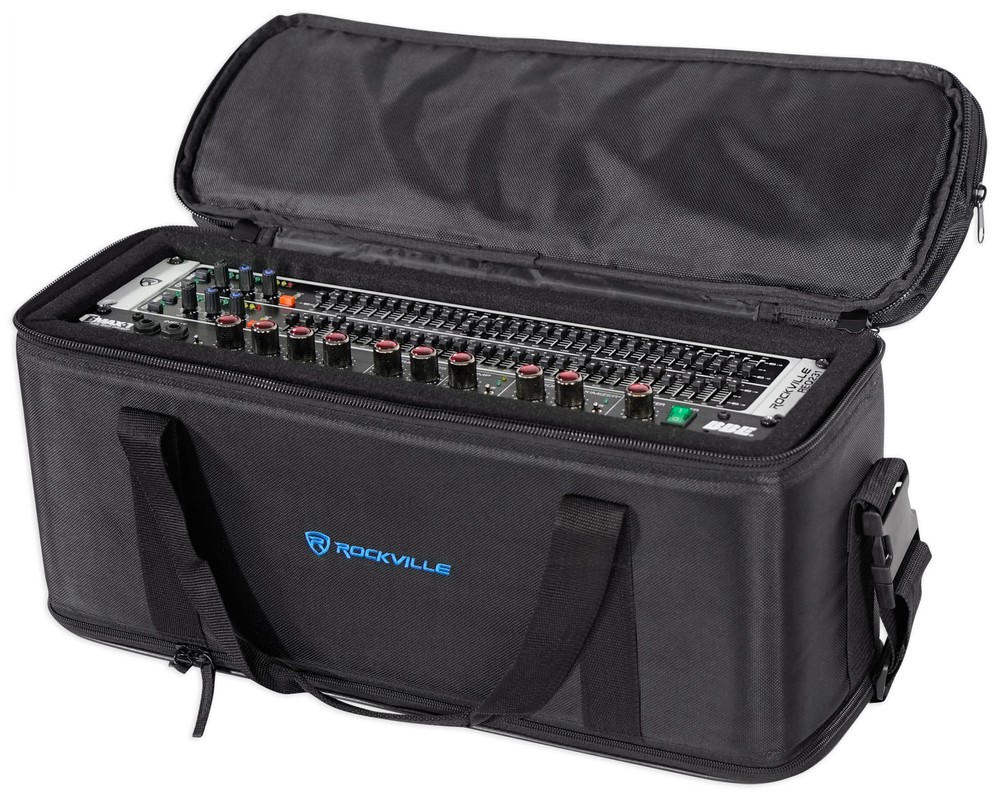 Rockville RRB30 3U Rack Bag Double-Sided Case with 12″ Depth + Shoulder Strap