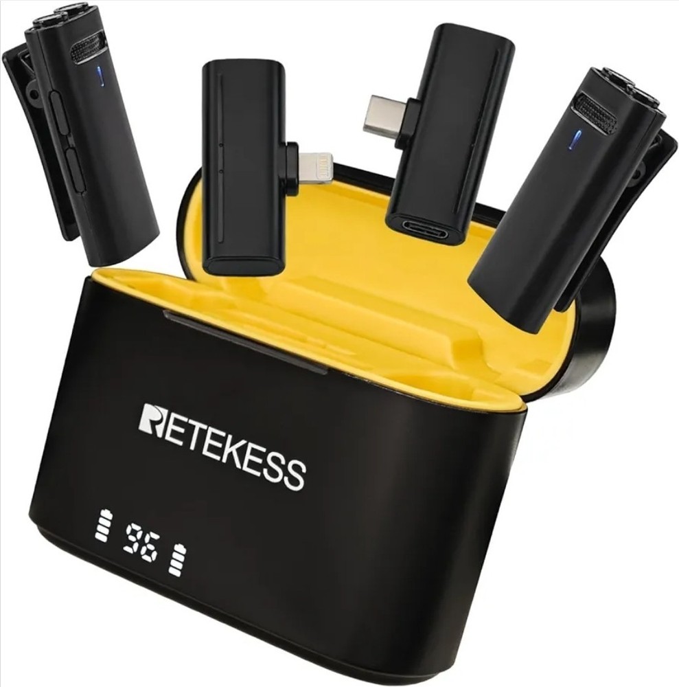 RETEKESS TG103 Portable Wireless Lavalier Microphone Set For Live Broadcasts