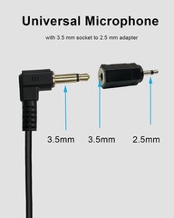 Hands-Free Car Microphone with Noise Reduction – 16.4FT Cable for All Vehicles