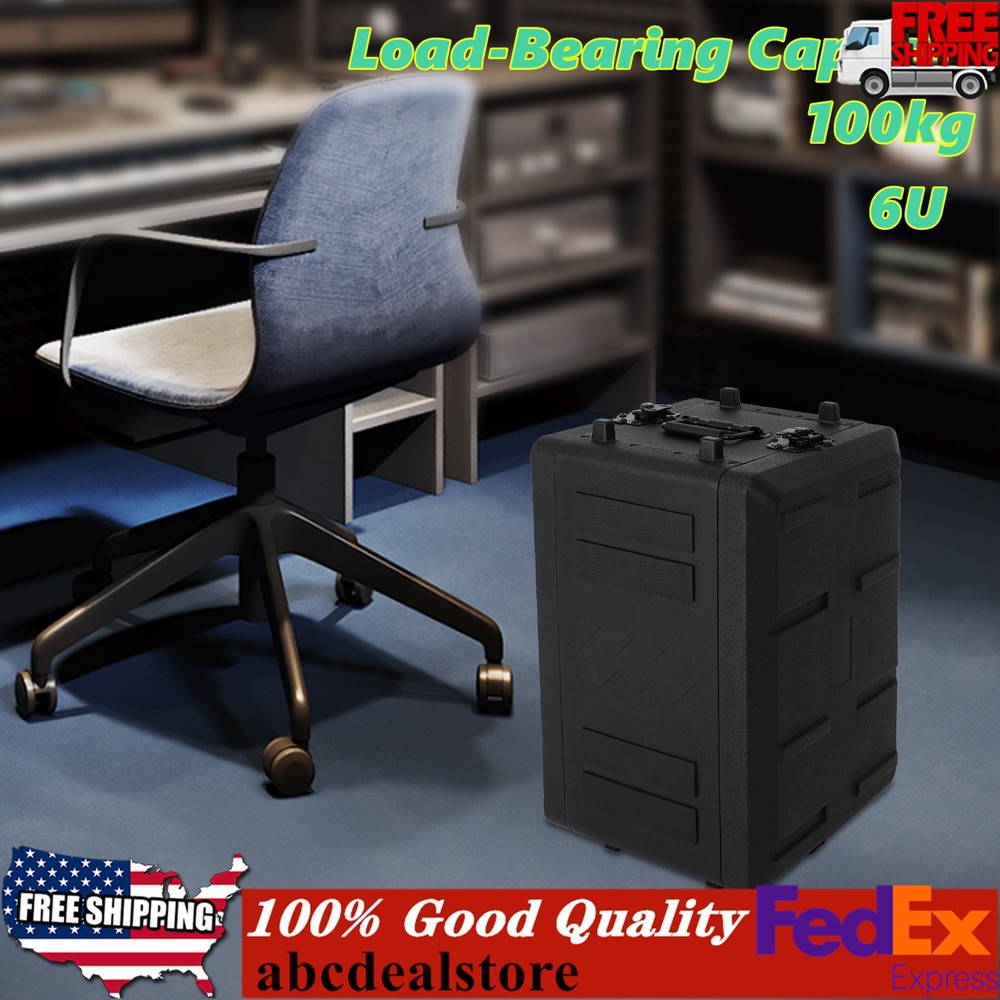 Rack Case 6U Rack Case Dust-Proof 6U Rack Case w/ Microphone Storage Compartment