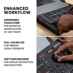 Akai Professional MPC Studio MIDI Controller Beat Maker with 16 Velocity Sensiti