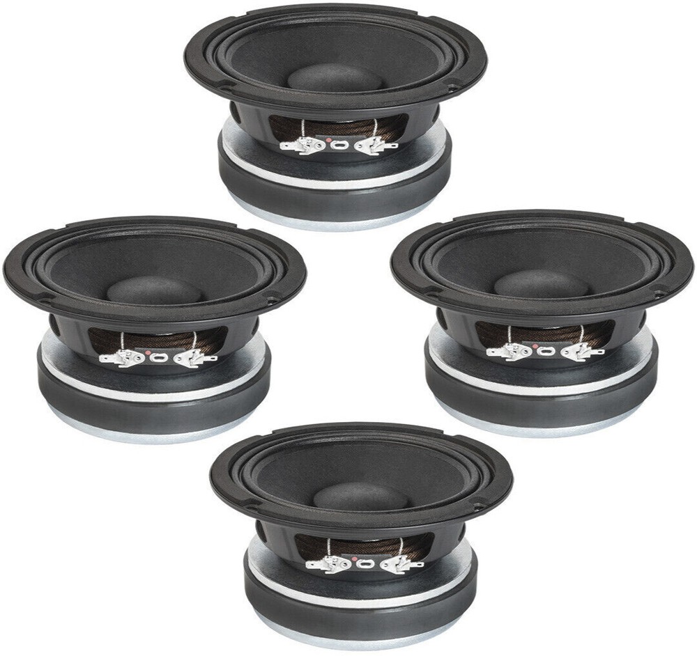 4x FAITAL PRO 6FE300 6.5″ Mid-Bass / Midrange Speaker 350W Waterproof Cone 8-Ohm