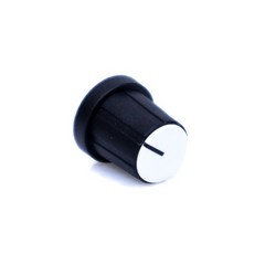 PixelGear Black Knob with White Cap with Line for Rane HC-6, MP-24, PE-15, SM-26
