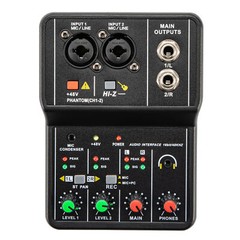Professional 2 Channel USB Studio Audio Mixer Board BT Sound Mixing Console