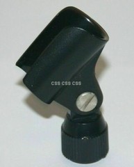 Vintage Microphone Holder for Stand Black Plastic with Metal Screw Japan 1980s