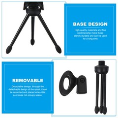 1 Set 2Pcs Microphone Tripods Practical Mic Table Stands (Black)