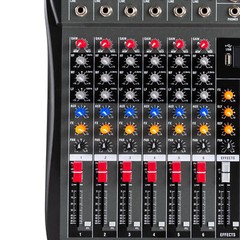 Pro 6 Channel Bluetooth Audio Mixing Console Music Recording Studio Sound Mixer