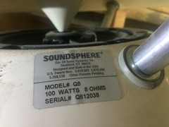 Soundsphere Q-8 Single Loudspeaker White (SINGLE) 100 watts 8 ohms
