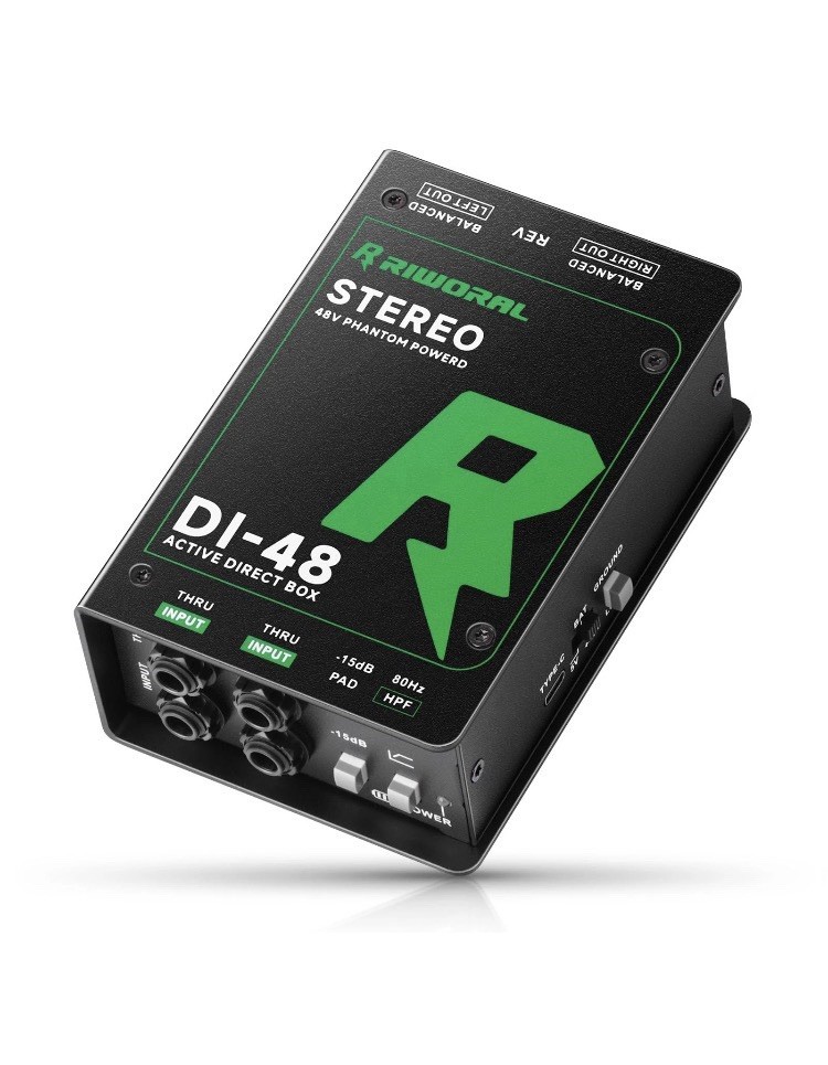 Direct Box with Dual 1/4” High-Impedance Stereo Inputs Di Boxes Active