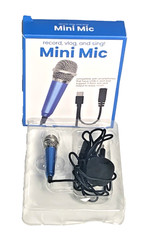 Mini Blue Mic Vlog/ Record/ Sing/ Comp W/Smartphone USB-C Port 3.5mm New In Box