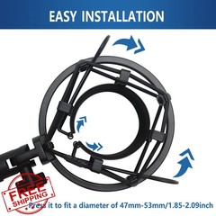 SUUNTOK Microphone Shock Mount Holder Black