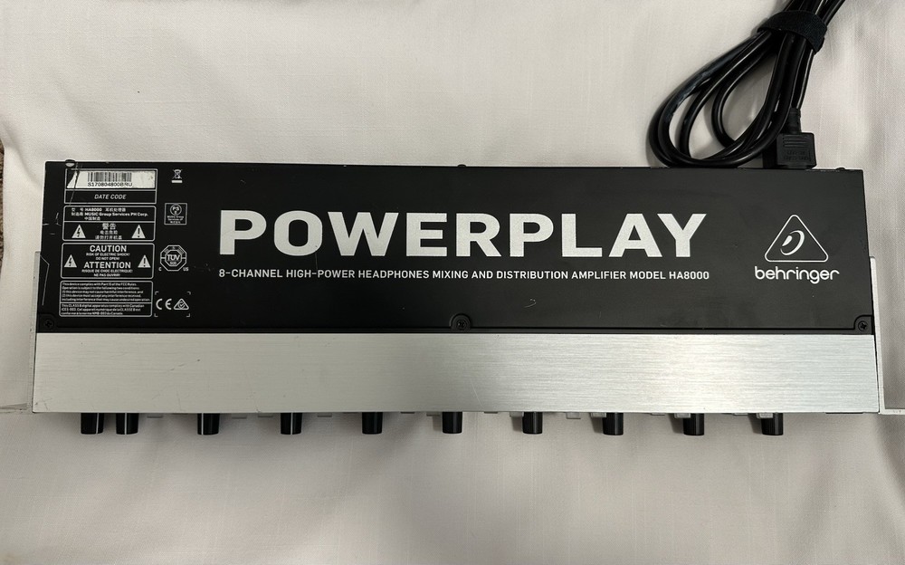 Behringer POWERPLAY HA8000 8-Channel Rack Mount Headphone Distribution Amp