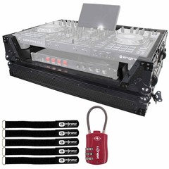ProX XS-PRIME4 WBL Denon Prime 4 Black Road Case with Red TSA Lock idjnow