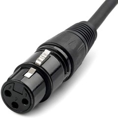 New 3pin XLR FEMALE jack to dual 2 MALE plug Y SPLITTER cable adaptor 1 ft cord
