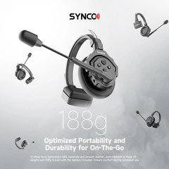 SYNCO XTalk X2 Full-Duplex AEC Wireless Intercom Headset System Random Master