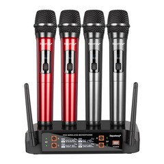 4-Channel Wireless Microphone System – Karaoke, Party, Meeting, DJ, Wedding