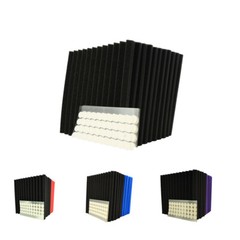 52 PACK 12″X12″ 1″2“Acoustic Foam Panel Wedge Studio Soundproof Wall Adhesive
