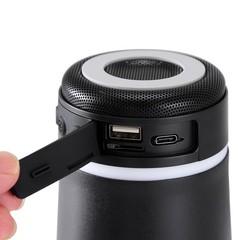 16OZ Coffee Cup w/ RGB LED BT Portable Wireless Bluetooth Speaker FM/USB/TF Card