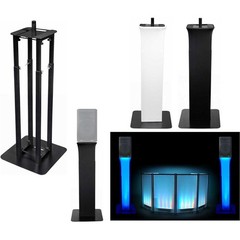 (1) Rockville Black Adjustable Totem Speaker Stand For Peavey Dark Matter DM 115